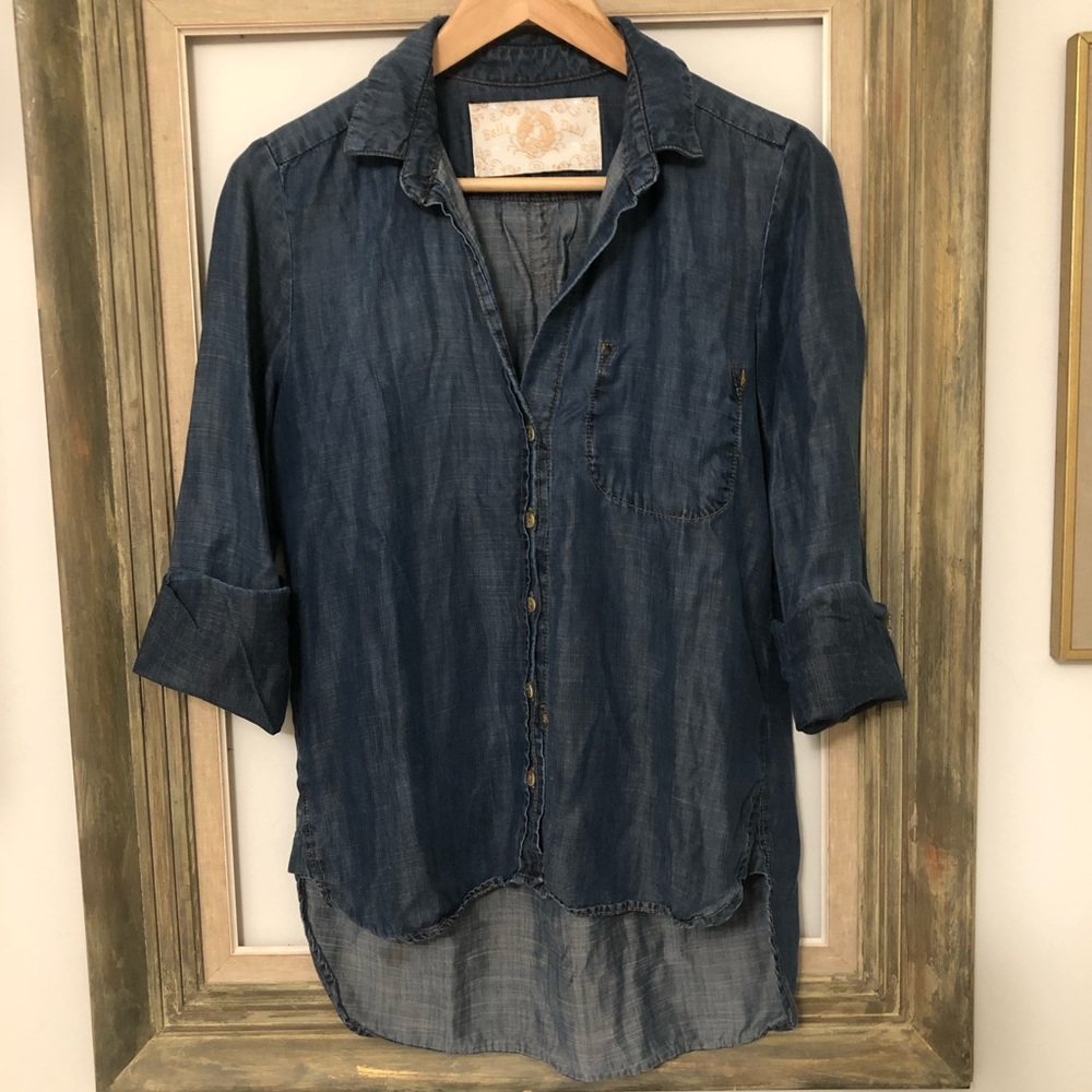 Bella Dahl TENCEL Denim Blue Blouse